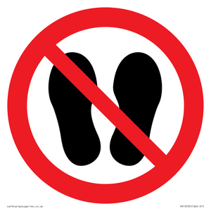 Do not step or stand here symbol only